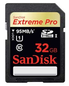   SANDISK Extreme Pro SDHC UHS 32GB Class 10 95MB/s, SDSDXPA-032G-X46