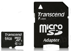   micro SDXC 64Gb Transcend Class 10 UHS-I + / TS64GUSDU1