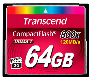   Transcend Compact Flash CF 64GB 800X TS64GCF800