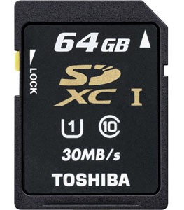   Toshiba SDXC 64Gb Class 10 UHS-I (30/10 Mb/s), SD-T064UHS1