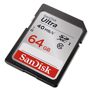   SanDisk Ultra 64GB SDXC Class 10 UHS-I/ 40/c, SDSDUN-064G-G46