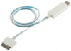 Cветящийся USB-кабель i-Ever для iPhone 4/ 4S/ iPad бело-голубой